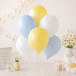 Pastel Yellow, Pastel Blue, & White 12